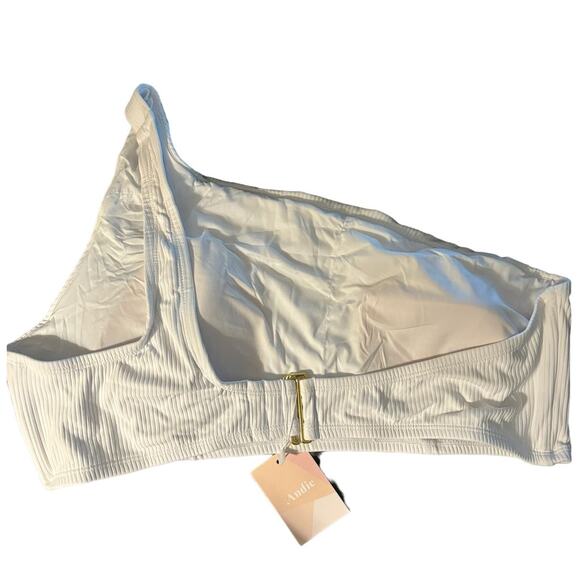 NWT Andie Wyndwood Rib Top Women's Size 3XL White Ribbed One Shoulder NEW - Picture 5 of 12